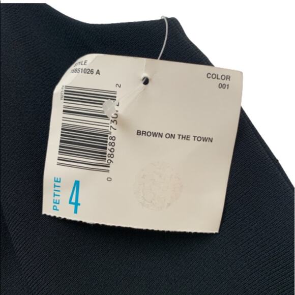 Liz Claiborne Dresses Petite Black Sleeveless Cutout Detail Sheath Dress 4P NEW - Picture 9 of 12